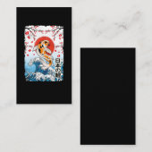 Große Welle vor Kanagawa Cherry Blossom Koi Fisch Visitenkarte (Vorne/Hinten)