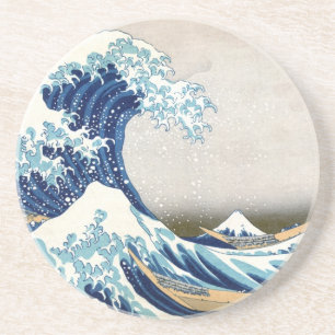 Große Welle vor Kanagawa Hokusai Fine Art Getränkeuntersetzer