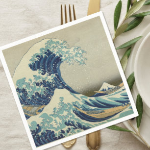 Große Welle vor Kanagawa & Japanische Kunst /Japan Serviette