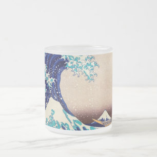 Große Welle vor Kanagawa Japanische Vintage-Fine-A Mattglastasse