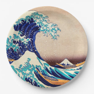 Große Welle vor Kanagawa Japanische Vintage-Fine-A Pappteller