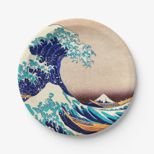 Große Welle vor Kanagawa Japanische Vintage-Fine-A Pappteller