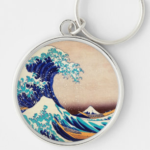 Große Welle vor Kanagawa Japanische Vintage-Fine-A Schlüsselanhänger