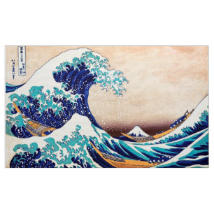 Große Welle vor Kanagawa Japanische Vintage-Fine-A Stoff