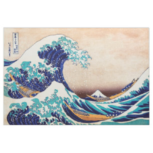 Große Welle vor Kanagawa Japanische Vintage-Fine-A Stoff