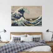 Große Welle vor Kanagawa - Kunstbild vor 1900 Leinwanddruck (Insitu (Schlafzimmer))