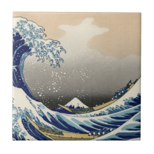 Große Welle vor Kanagawa & Mount Fuji Japan Meer Fliese