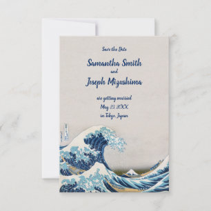 Große Welle vor Kanagawa Save the Date Einladung