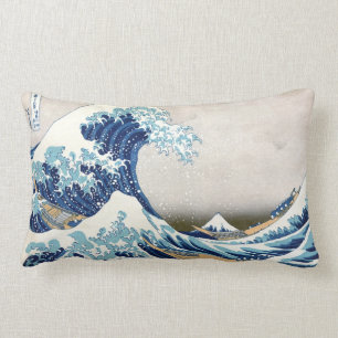 Große Welle vor Kanagawa Vintage Japanische Feine Lendenkissen