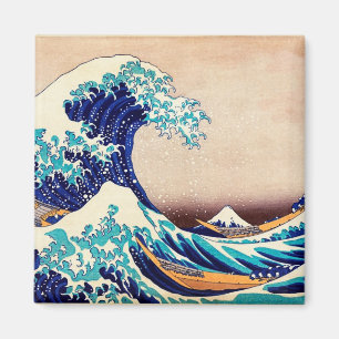 Große Welle vor Kanagawa Vintage Japanischer Druck Magnet