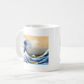 Große Welle weg von Kanagawa ~ Hokusai Kaffeetasse (Vorderseite Links)