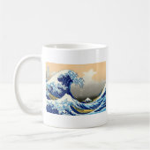 Große Welle weg von Kanagawa ~ Hokusai Kaffeetasse (Links)