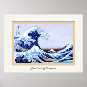 Große Welle weg von Kanagawa Poster
