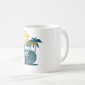 Große Wellen Kaffeetasse (VorderseiteRechts)
