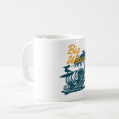 Große Wellen Kaffeetasse (Vorderseite Links)