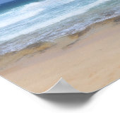 Große Wellen stürzen in Aruba Poster (Ecke)