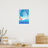 Große Wellen und Schiffswracks. Poster (Küche)