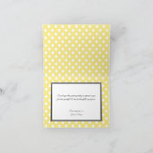 Große Wertschätzung Gelber Polka Dot Danke Karte (Innenseite)
