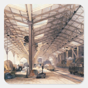 Große Western Eisenbahn: Güterhalle Bristol Quadratischer Aufkleber
