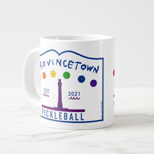 Große WH Ptown Pickleball Gigant Coffee Tasse (Vorderseite Links)