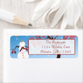 Große Whimsical Star Snowman-Adresse (Insitu)