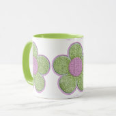 Große Whimsische Blume Tasse (Vorderseite Links)