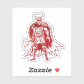 Große Wikingkriegerin Aufkleber (Blatt)