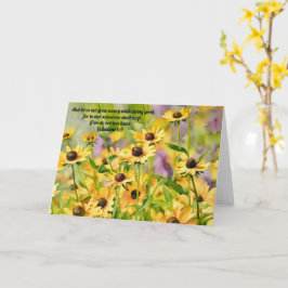 Große Wildblumen Gelbe Blume Bibelverse Kunst Karte