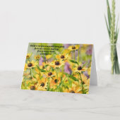 Große Wildblumen Gelbe Blume Bibelverse Kunst Karte (Vorderseite)