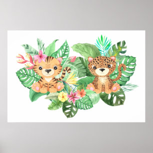 Große wilde Babykatzen Poster