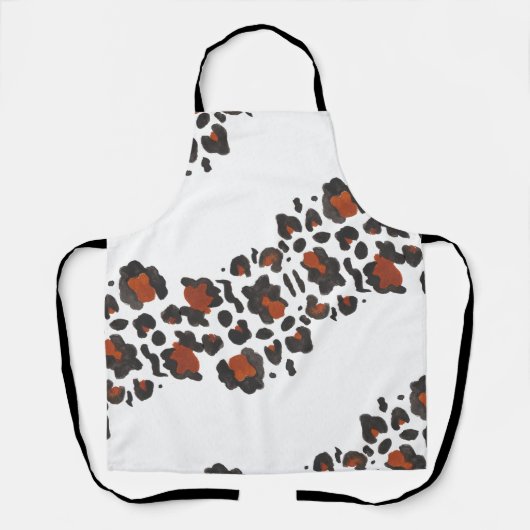 Große Wildtierdrucke Oversifizierte Zickzack Schür Schürze (Vorderseite)