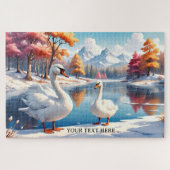 Große Winterschweizer Mama und Kinderpuzzle Puzzle (Horizontal)