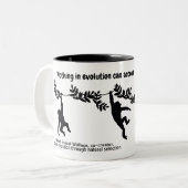 Große wissenschaftliche Quote mit Affen Zweifarbige Tasse (Vorderseite Links)