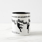 Große wissenschaftliche Quote mit Affen Zweifarbige Tasse (Mittel)