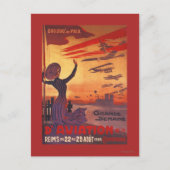 Große Woche der Luftfahrt - Poster der Frau Postkarte (Vorderseite)