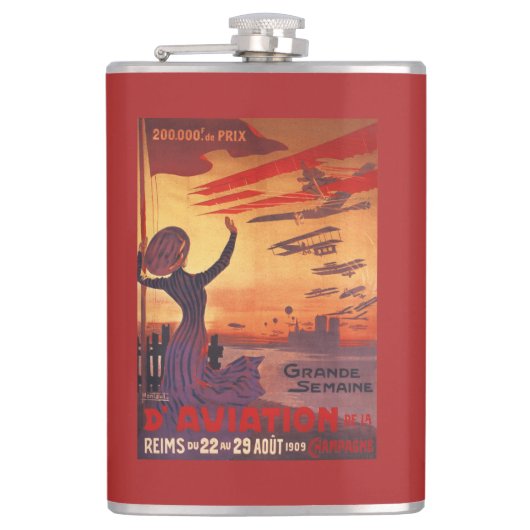 Große Woche von Luftfahrt - Frauen-wellenartig Flachmann (Vorderseite)