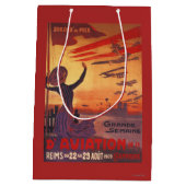 Große Woche von Luftfahrt - Frauen-wellenartig Mittlere Geschenktüte (Rückseite)