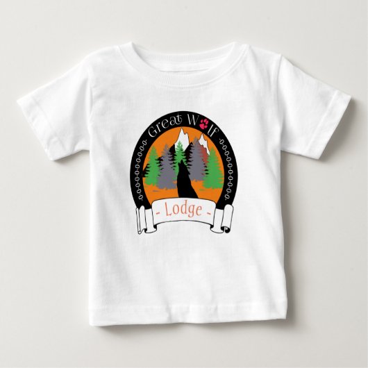 GROSSE WOLFLODGE BABY T-SHIRT (Vorderseite)