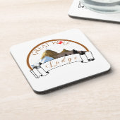 GROSSE WOLFLODGE GETRÄNKEUNTERSETZER (Linke Seite)