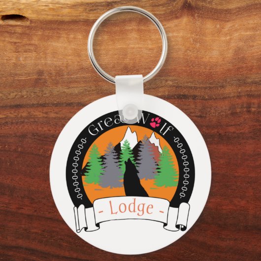 GROSSE WOLFLODGE SCHLÜSSELANHÄNGER (Rückseite)