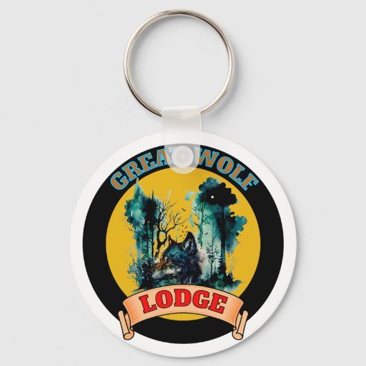 GROSSE WOLFLODGE SCHLÜSSELANHÄNGER (Rückseite)