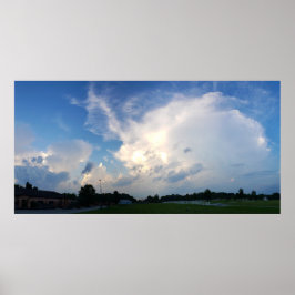 Große Wolke aus einem Friedhof gesehen Poster