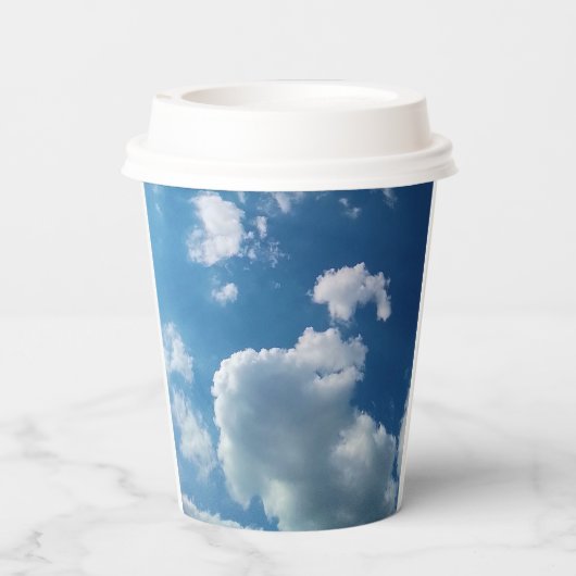 Große Wolke Pappbecher (Rückseite)