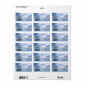 Große Wolken Adressaufkleber (Vorne)