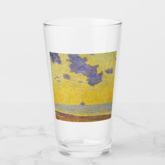 Große Wolken (Gelber Himmel) (Elegante Landschaft) Glas (Vorderseite)
