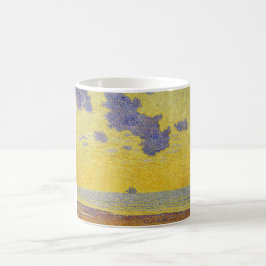 Große Wolken (Gelber Himmel) (Elegante Landschaft) Kaffeetasse