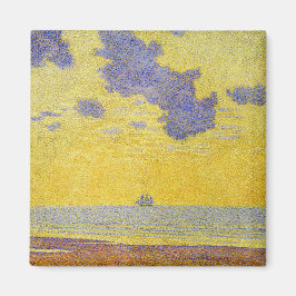 Große Wolken (Gelber Himmel) (Elegante Landschaft) Magnet