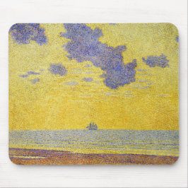 Große Wolken (Gelber Himmel) (Elegante Landschaft) Mousepad