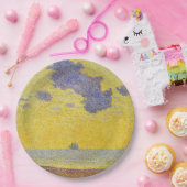 Große Wolken (Gelber Himmel) (Elegante Landschaft) Pappteller (Party)