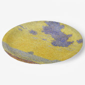 Große Wolken (Gelber Himmel) (Elegante Landschaft) Pappteller (Schrägansicht)